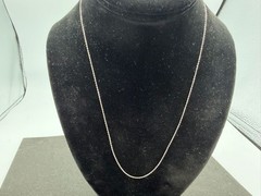 1.23g Vintage Sterling Silver 925 Adjustable Cable Chain Necklace 21 in M