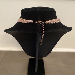 Necklace Boho Chic Multi Strand Rose Gold Rhinestone Fringe Tassel Long Pendant