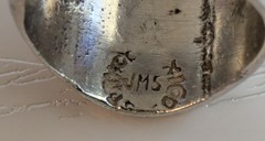 Vintage JMS Abalone Inlay Ring Size 6, Please Read The Description