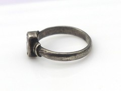 Man Made Blue Gemstone Sterling Silver Ring 3.030 Grams Ring Size 8 US