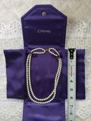 Vintage JC Penny Faux Pearl Double Strand Necklace