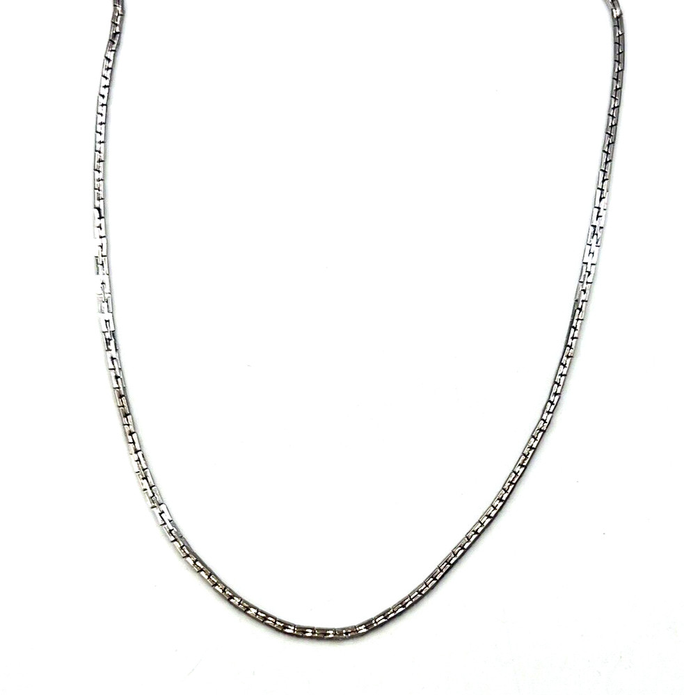 Vintage Viola By Lang Silver Tone Layering Chain Necklace 21 in