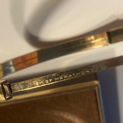 VTG Marathon 12k Gold Filled Floral Bangle Bracelet Princess Mara Box Paperwork
