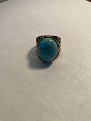 Vintage Heirloom Turquoise 925 Silver Ring SIZE 7 with Free Shipping