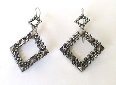 Pair of Art-Deco Cut-Steel Earrings