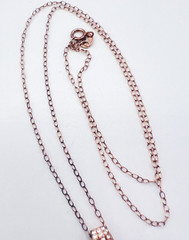 Vintage Rose Gold Tone Sterling Silver Purple Crystal Pendant Necklace