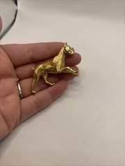 Vintage Marcel Boucher goldtone boxer dog pin brooch