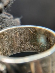 Vintage Sterling Silver Lapis Ring Tribal Middle Eastern Style Size 3.25