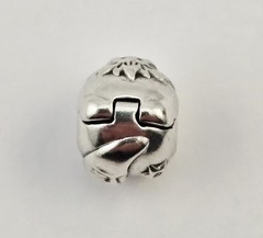 Authentic Pandora Sterling Silver Sun Moon Star Clasp Charm Bead ALE S925 3.0g