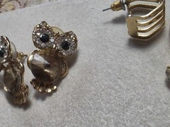 Vintage Pierced Earrings, Lot of 6 Pairs Silver/Gold/Enamel/Crystal 1 Pair Avon
