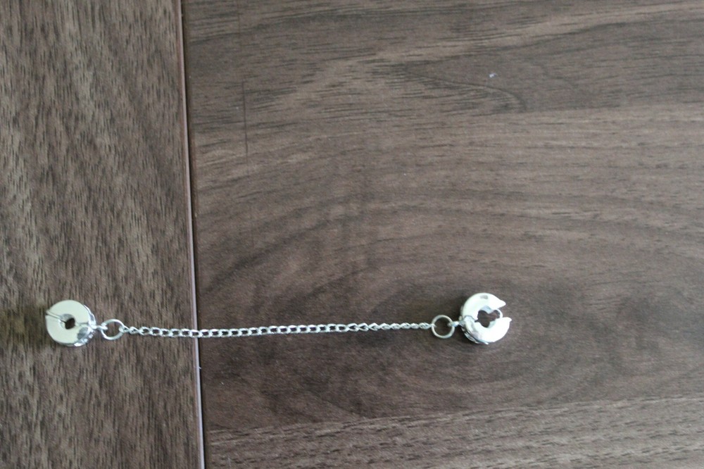 5 BRACELET SAFETY CHAIN SILVER 3”OPEN UP FOR BRACELET LOVE CHAIN