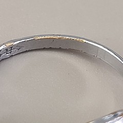 Vintage Art Deco Uncas Ring Paste Stone Silver Tone Antique 7