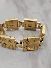 Museum Of Modern Art Moma Frank Lloyd Wright Bracelet 7” 22K Plated