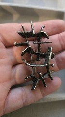 STUDIO ELSE & PAUL Sterling Silver Vintage Norway Modernist Pin Brooch