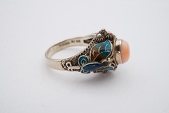Vintage Sterling Silver 925 Larimar Ring Size 8.25