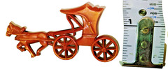 1942 Pat. # 133919 Signed Celluloid Horse & Buggy Brooch Uncas MFG Co.