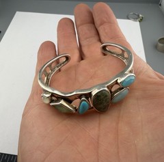 Vintage Sterling Silver Cuff Bracelet Signed Whitney Kelly 29 Grams
