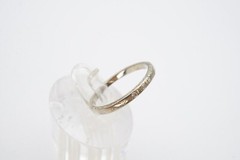 Vintage 18k White Gold Diamond Ring Etched Size 6.75