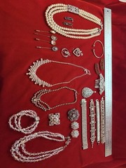 Vintage Rhinestone Jewelry & Aurora Borealis Crystal Jewelry Lot