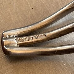 Sterling Silver Mid Century Modern Tri-Twist Cuff Bracelet