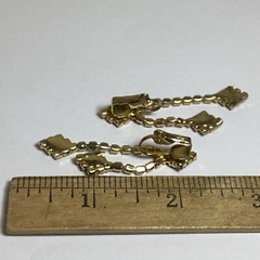 GORGEOUS RHINESTONE CLIP-ON DANGLE DROP EARRINGS CLEAR SETS GOLDTONE VTG