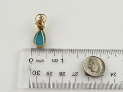 Vintage Handmade Gold Fill Wire Wrapped Boulder Opal Pendant 2.6g Weight 1.25 In