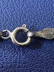 26g 1980s Taxco Mexico 925 Sterling Silver Modernist Zigzag Design with Chain