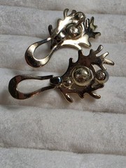 Vintage Gold Tone 925 Faux White/Black Pearl Earrings for Pierced Ears Signed