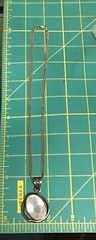Vintage 925 Real Rose Quartz Pendant W/ VTG DESIGN AGI 925 ITALY Necklace