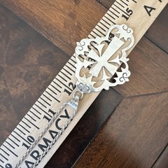 Vintage Taxco Lucho Pendant Necklace 24 Inch Christian Cross 925 Sterling 29.9g