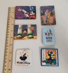 Lot Of 6 Vintage Disney Button Pins Disneyana Toy Story Pocahontas Marathon NFFC