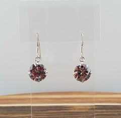 VTG 925 Lead Crystal 1in Drop Earrings Sterling Silver 2gtw Brilliant Faceted