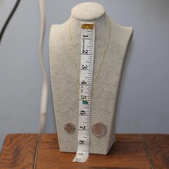 Blue Green Square and Teardrop Gemstone Pendant Necklace Vermeil Sterling Silver