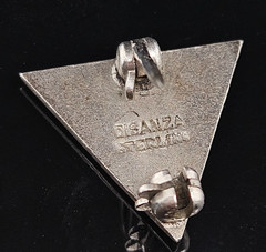 Sterling Silver PLEDGE PIN FRATERNITY SORORITY Charm Pendant College 925 Vintage