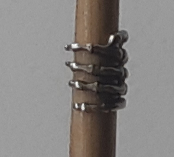 Ukraine Sterling 925 Silver Ag Earring on Ear Cartilage Hand skeleton bones Ukra