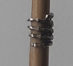 Ukraine Sterling 925 Silver Ag Earring on Ear Cartilage Hand skeleton bones Ukra