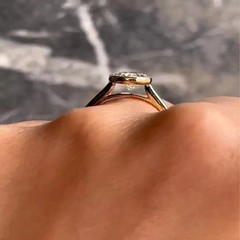 2.25Ct Oval Cut Lab Created Diamond Engagement 14K Gold Finish Solitaire Ring