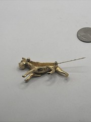 Vintage Marcel Boucher goldtone boxer dog pin brooch