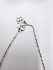 Ann Taylor Silver Tone Faux Pearl & Crystal Station Necklace 32″ Long