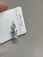 VTG Danecraft Sterling Silver 925 Angel 0.7” Pendant Charm NWT