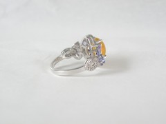 Vintage Sterling Silver 925 Fire Ethiopian Opal Tanzanite Butterfly Ring Size 7