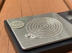 NOT AVAILABLE ! 925 19” READ ! Dainty Link Sterling Silver Necklace Chain