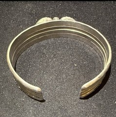 Vintage Navajo Sterling Silver Turquoise Cuff Bracelet & Ring: 38g /7g
