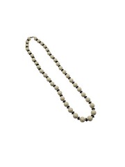 VTG Celluloid White Long Beaded Necklace