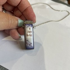 Vintage Russian Rostov Hand Painted Enamel Finift Fragrance/Trinket Pendant