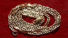 14k yellow gold necklace 19.5″ anchor / mariner link chain vintage 7.67gr N3502