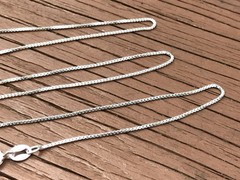 17.75” Vintage Italy 925 Cube / Box Chain Necklace Sterling Silver