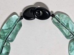 Runway Gerda Lynngaard Monies Seafoam Green Lucite Necklace Bracelet Earring Set