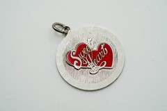 Vintage Sterling Silver Sweet Heart Charm 2.2cm JB39
