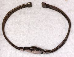 COPPER BRACELET 2 HEARTS Friendship Love Vtg Pain Relief Rheumatism Arthritis